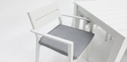 Dallas 7pc Aluminium Dining Setting - White